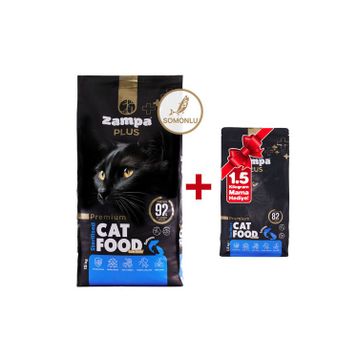 Zampa Plus Premium Somonlu Kısırlaştırılmış 1.5 kg Kedi Maması