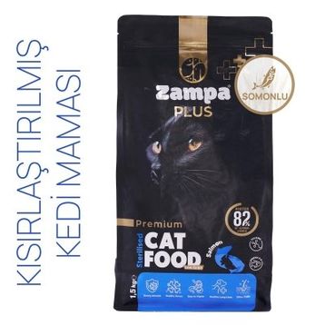 Zampa Plus Premium Somonlu Kısırlaştırılmış 1.5 kg Kedi Maması