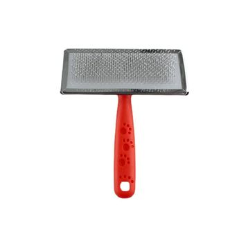 Zampa Slikon Top Başlıklı Large 14 x 11.5 cm Kırmızı Kedi ve Köpek Fırçası