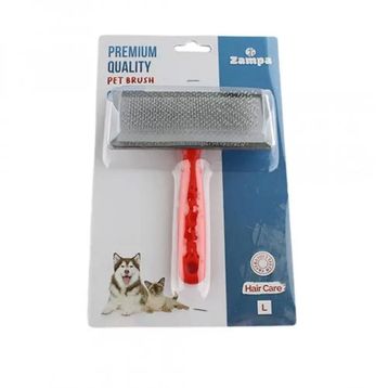Zampa Slikon Top Başlıklı Large 14 x 11.5 cm Kırmızı Kedi ve Köpek Fırçası