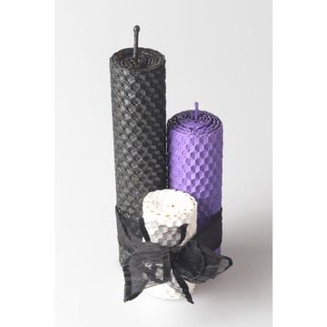 Zarias's Exclusive Siyah Beyaz Koleksiyonu Mor Set Balmumu