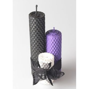 Zarias's Exclusive Siyah Beyaz Koleksiyonu Mor Set Balmumu