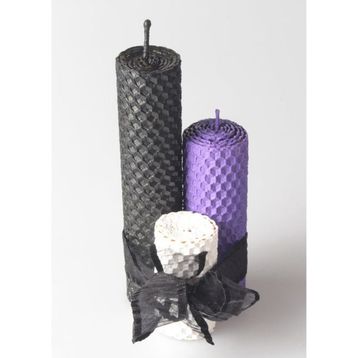 Zarias's Exclusive Siyah Beyaz Koleksiyonu Mor Set Balmumu