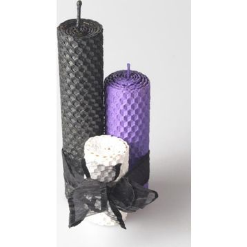 Zarias's Exclusive Siyah Beyaz Koleksiyonu Mor Set Balmumu