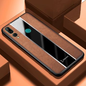 Zebana Huawei Y9 Prime 2019 Kahverengi Premium Deri Cep Telefonu Kılıfı