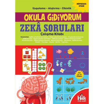 Zeka Soruları Çalışma Kitabı-Okula Gidiyorum-Kolektif