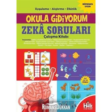 Zeka Soruları Çalışma Kitabı-Okula Gidiyorum-Kolektif