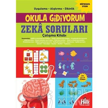 Zeka Soruları Çalışma Kitabı-Okula Gidiyorum-Kolektif