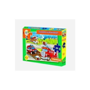 Zekice Oyuncak İtfaiyeciler 36 Parça Çocuk Puzzle