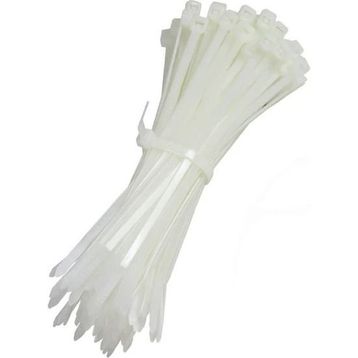 Zenith 4.8x300 mm Beyaz 100 Adet Kablo Bağı Plastik Cırt Kelepçe