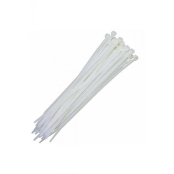 Zenith 4.8x300 mm Beyaz 100 Adet Kablo Bağı Plastik Cırt Kelepçe