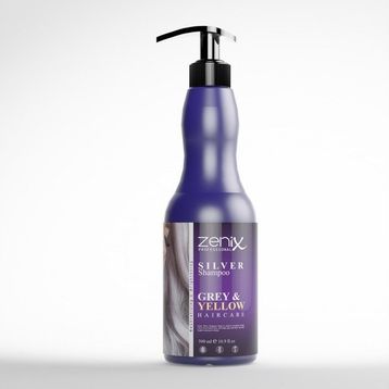 Zenix 500 ml Gümüş-Gri-Beyaz Saçlar İçin Mor Şampuan