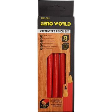 Zeno World Oval Siyah Marangoz Kalemi Kurşun Kalem