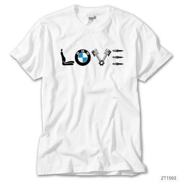 Zepplin BMW Love Beyaz Kadın T-shirt