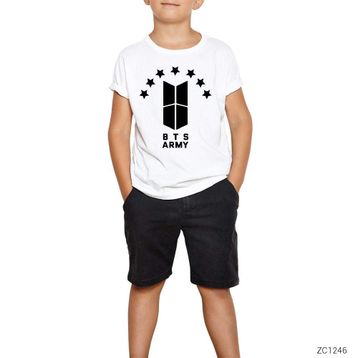 Zepplin BTS 7 Yıldız Logo Beyaz T-Shirt