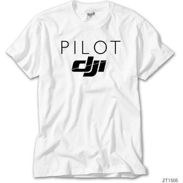 ZEPPLIN-DJI Pilot Beyaz Kadın Tişört