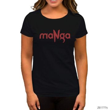Zepplin Manga Siyah Kadın T-shirt