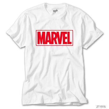 Zepplin Marvel Logo Beyaz Kadın T-shirt