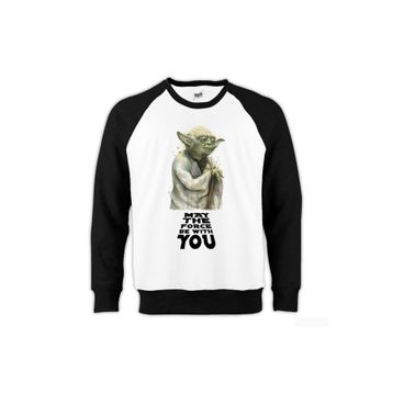Zepplin Star Wars Yoda May the Force Be With You Beyaz Kadın T-shirt