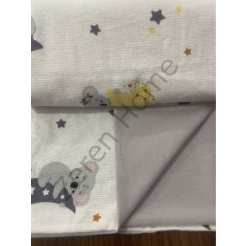 Zeren Home Ayıcık Desen %100 Pamuklu 100x100 cm Pazen Bebek Battaniyesi