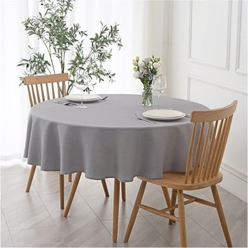 Zeren Home Gri Sıvıya Dayanıklı Dertsiz Masa Örtüsü