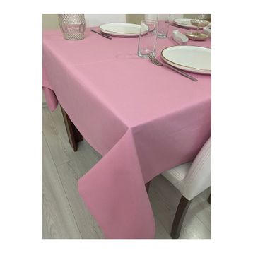 Zeren Home Pembe Sıvıya Dayanıklı Dertsiz Masa Örtüsü
