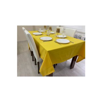 Zeren Home Sarı Sıvıya Dayanıklı Dertsiz Masa Örtüsü