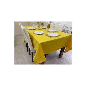 Zeren Home Sarı Sıvıya Dayanıklı Dertsiz Masa Örtüsü