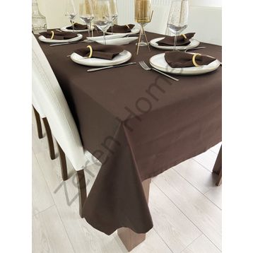 Zeren Home Sıvı Geçirmez Dertsiz Kahverengi 140x200 cm Masa Örtüsü
