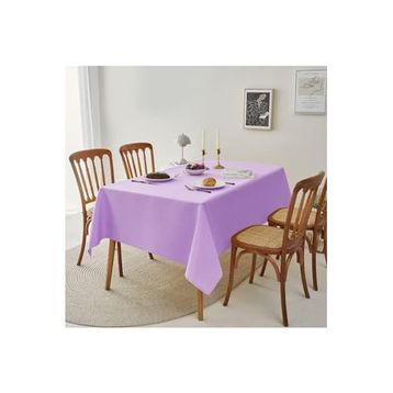 Zeren Home Sıvı Geçirmez Dertsiz Keten Lila 160x240 cm Masa Örtüsü