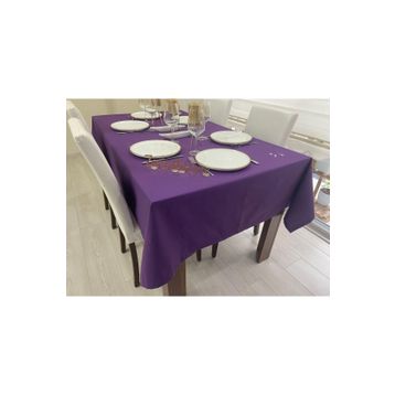 Zeren Home Sıvı Geçirmez Dertsiz Mor 160 x 350 cm Masa Örtüsü