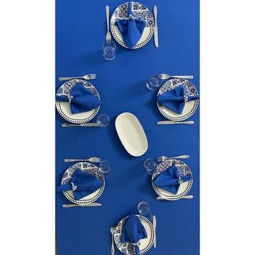 Zeren Home Sıvı Geçirmez Dertsiz Saks Mavi 140 x 200 cm Masa Örtüsü