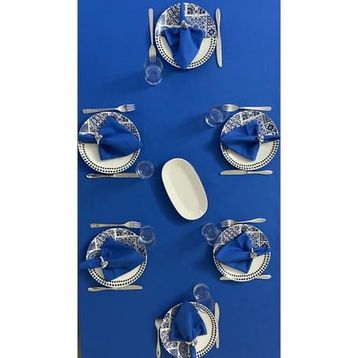 Zeren Home Sıvı Geçirmez Dertsiz Saks Mavi 150 x 260 cm Masa Örtüsü