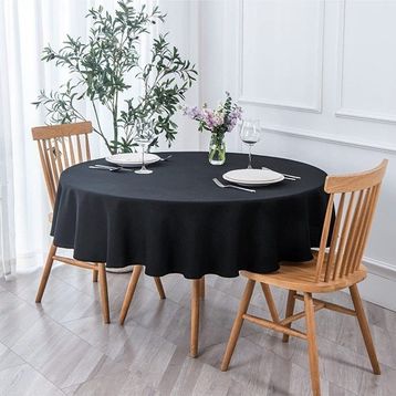 Zeren Home Siyah Sıvıya Dayanıklı Dertsiz Masa Örtüsü