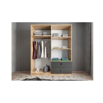 Zerka Concept Point 4 Kapaklı Çam Gardırop Dolap