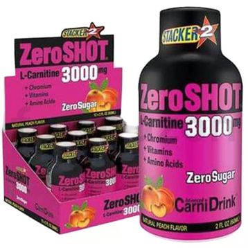 Zero Shot 3000 mg 12 X 60 ml Şeftali Aromalı L-Carnitine
