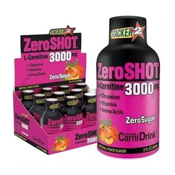 Zero Shot 3000 mg 12 X 60 ml Şeftali Aromalı L-Carnitine