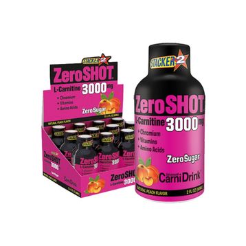Zero Shot 3000 mg 12 X 60 ml Şeftali Aromalı L-Carnitine