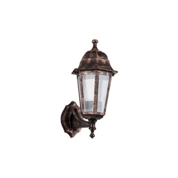 Zerpa Aydınlatma 20 cm x 37 cm Dekoratif Optik Altıgen Bakır Duvar Armatür Aplik