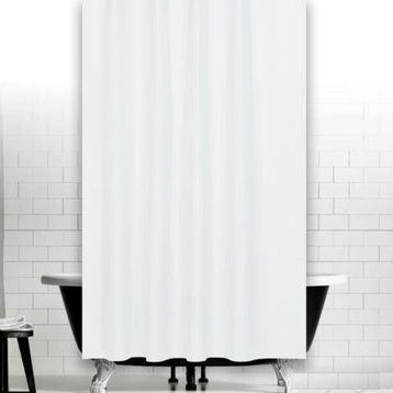 Zethome 0010 Jackline Çift Kanat Beyaz Banyo Perdesi