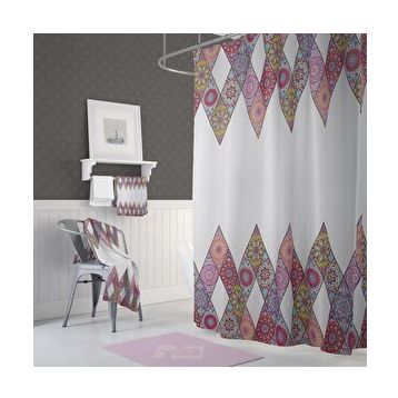 Zethome 10149 Jackline Çift Kanat Banyo Perdesi