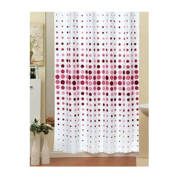 Zethome 4961 Evdy Çift Kanat Pembe 110x200 cm Duş Perdesi