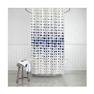Zethome 4961 Evdy Tek Kanat Mavi Banyo Perdesi