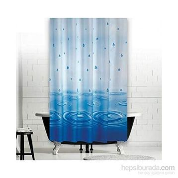Zethome 5020 Jackline Çift Kanat Mavi 120x200 cm Duş Perdesi