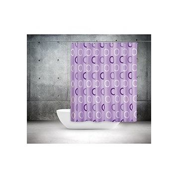 Zethome 5033 Tropik Çift Kanat Lila Banyo Perdesi
