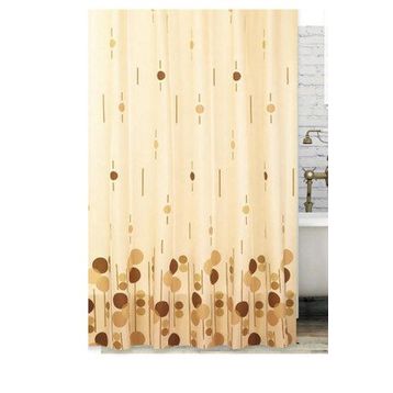 Zethome 6022 Tropik Çift Kanat Kahve 120x200 cm Duş Perdesi