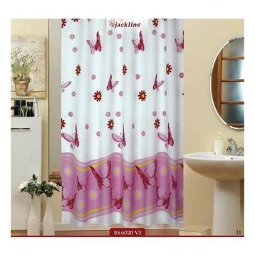 Zethome Jackline 6020 Pembe 1x180x200 cm Tek Kanat Banyo Duş Perdesi