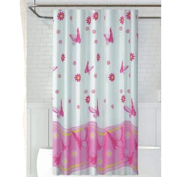 Zethome Jackline 6020 Pembe 1x180x200 cm Tek Kanat Banyo Duş Perdesi
