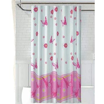 Zethome Jackline 6020 Pembe 1x180x200 cm Tek Kanat Banyo Duş Perdesi