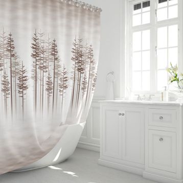 Zethome Tropik 3390 2x120x200 cm Banyo Perdesi